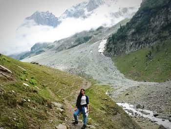 Man standing on mountain