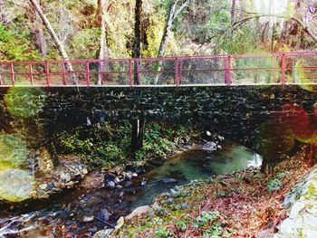 Footbridge over river