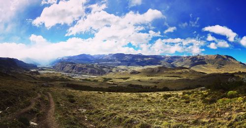 Panoramic view of landscape against sky