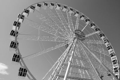 Low angle view of ferris wheel against sky