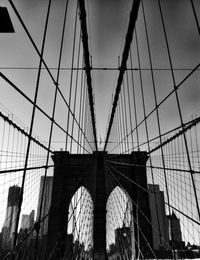 Low angle view of bridge against sky