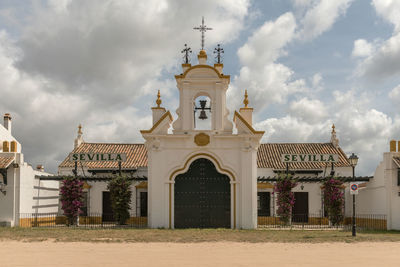 Typical building in the andalusian place of pilgrimage, el rociio