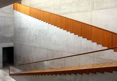 High angle view of staircase in building