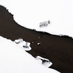 Scenic view of sea during winter