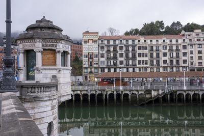 Bridge over river in city