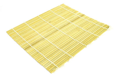 Close-up of stack against white background