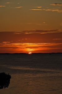 Scenic view of sunset over sea