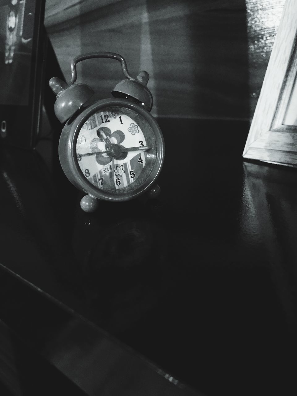 time, indoors, clock, old-fashioned, number, retro styled, clock face, antique, accuracy, close-up, circle, technology, low angle view, no people, minute hand, old, roman numeral, history, reflection, text