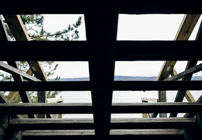 View of sky through window