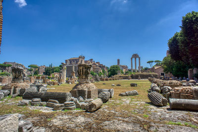 View of old temple against sky