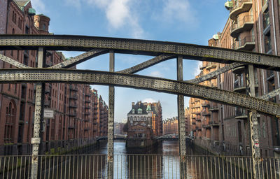 Bridge in the speicherstadt in hamburg, germany