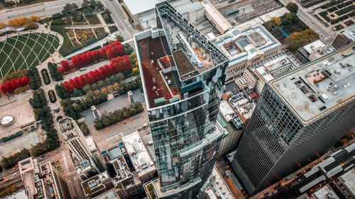 Aerial view of buildings in city