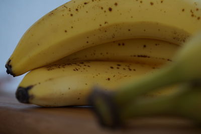 Close-up of bananas on table