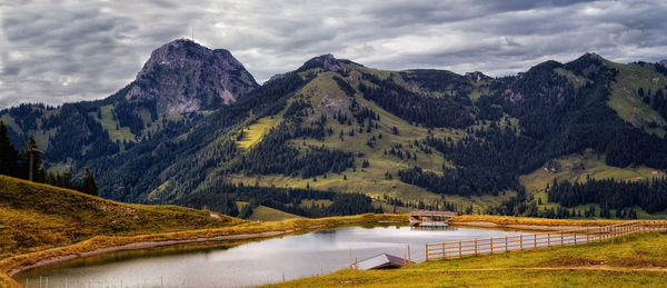 View from the speck alm to wendelstein mountain.