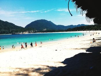 Group of people on beach