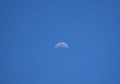 Low angle view of moon in sky