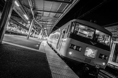 Train at railroad station