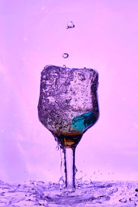 Close-up of water drops on glass