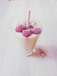 Close-up of healthy breakfast on table