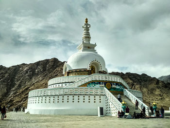 Shanti stupa, buddhist monastery.