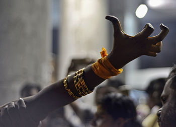 Close-up of the hand of a traditional dancer