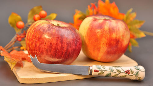 Close-up of oranges on table