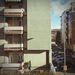 Residential buildings against sky