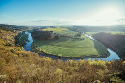 Scenic view of river against sky