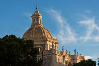 Low angle view of historic building against sky