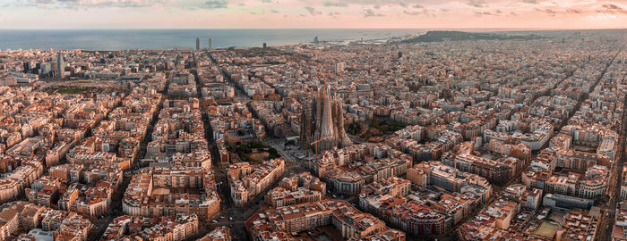 High angle view of cityscape