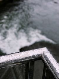 Close-up of water against sky