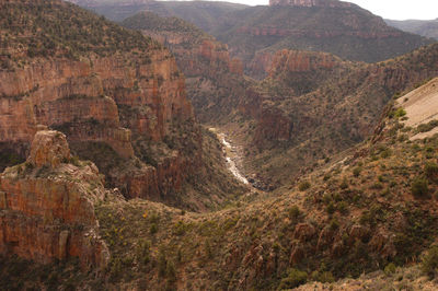 Scenic view of rocky mountains