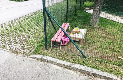 Empty grass in park