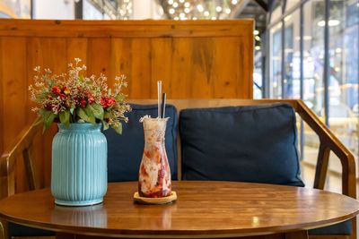 Close-up of potted plant on table