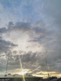 Sun shining through clouds