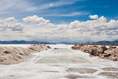 Scenic view of desert against sky