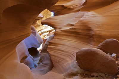 High angle view of rock formation