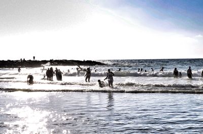 Group of people on beach