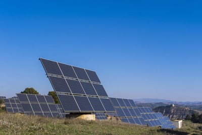 Solar panels in a rural landscape in spain