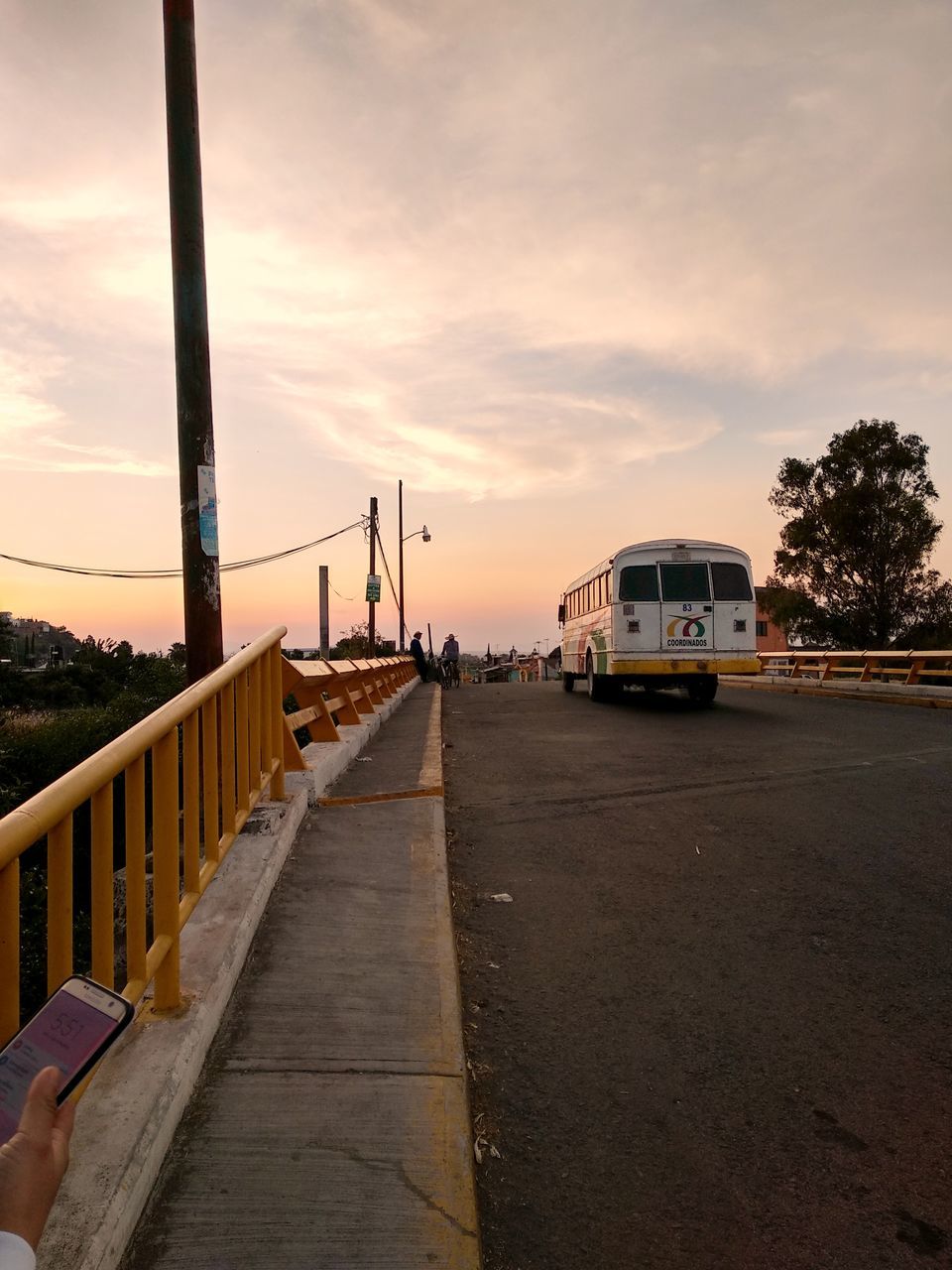 sunset, sky, transportation, cloud - sky, outdoors, bridge - man made structure, nature, no people, day