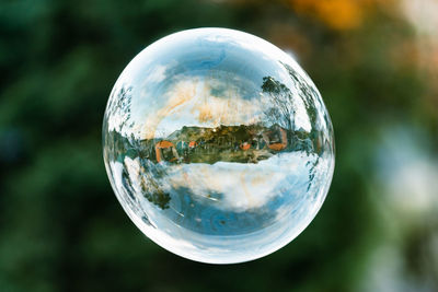 Close-up of crystal ball