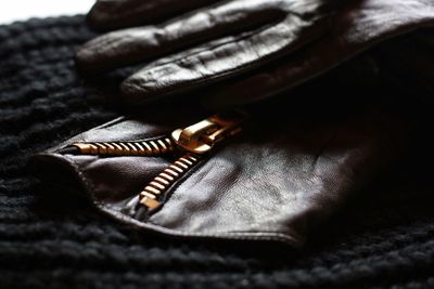 Close-up of black camera