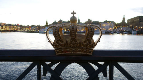 Bridge over river in city