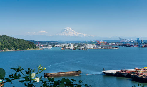 A view of the port of tacoma n washington state.