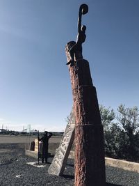 Statue against clear sky