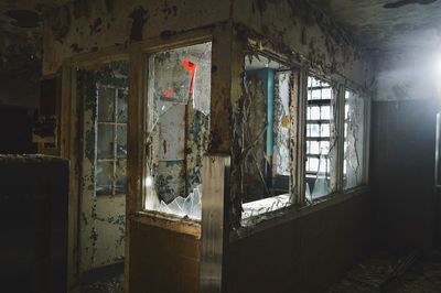 Interior of abandoned building