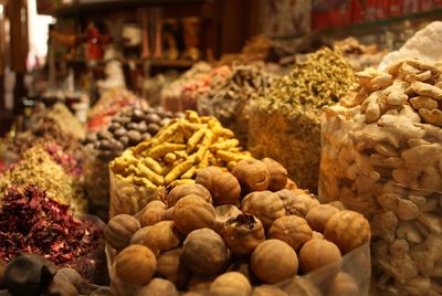 Close-up of fruits for sale at market stall