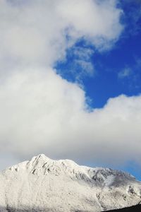 Low angle view of mountain against sky