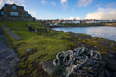 Craster harbour, northumberland uk