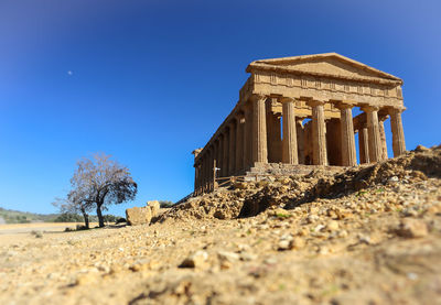 Arch bridge against clear blue sky... valle dei templi - agrigento. sicily